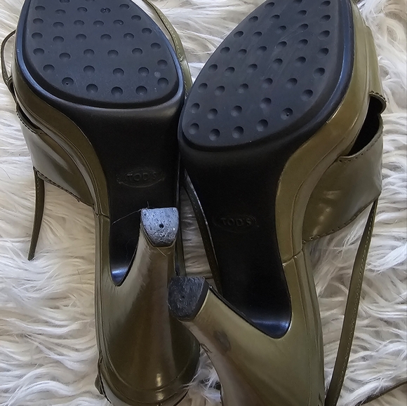 Tod's Green 🍏 platform ankle tie sandals - Picture 4 of 8